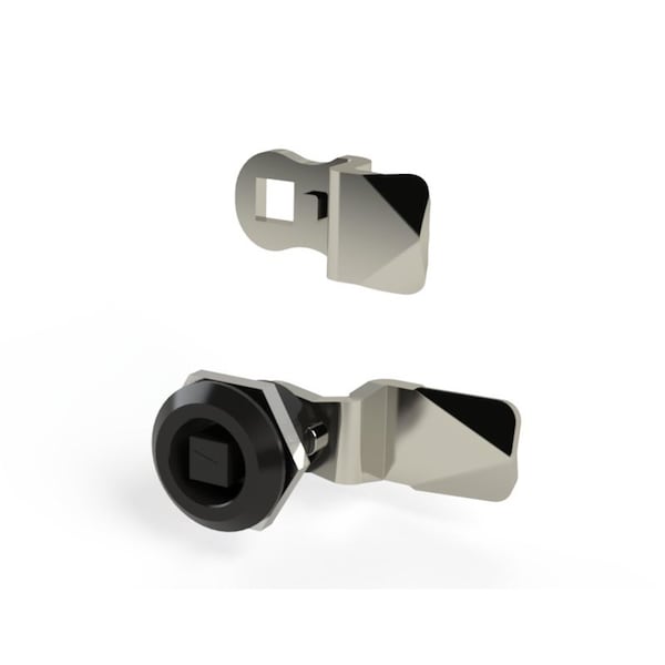 LATCH, 1/4-TURN w/ 8mm SQ INSERT BLACK